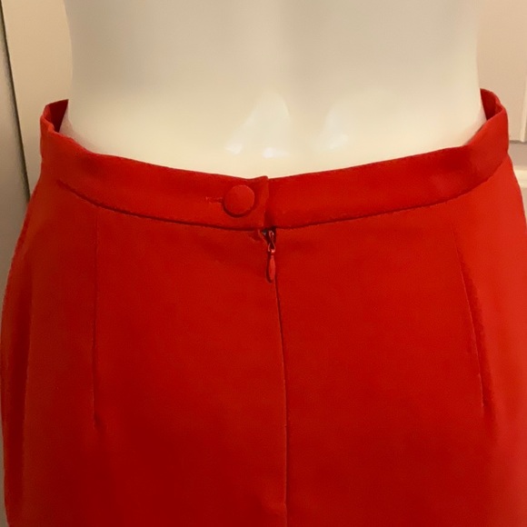 Herbe Folle Paris Vintage Women’s Wool Blend Red Pencil Skirt Size 4 - Picture 4 of 7